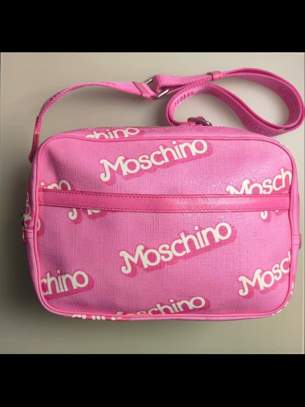 Moschino x Barbie Pink Logo Crossbody Bag